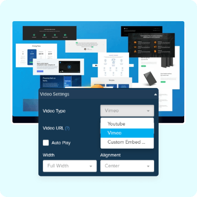 Show a different video