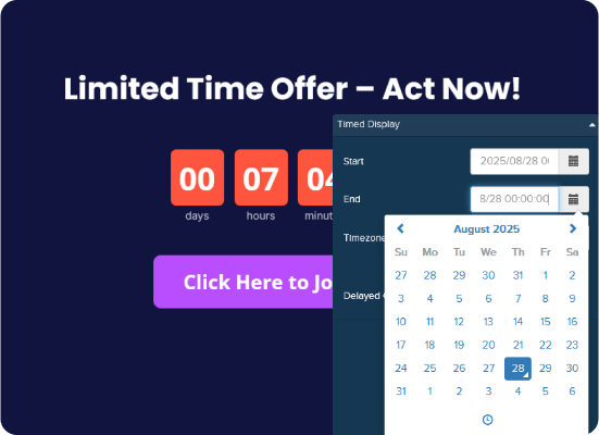 Automate time-limited offers with  Page Automation
