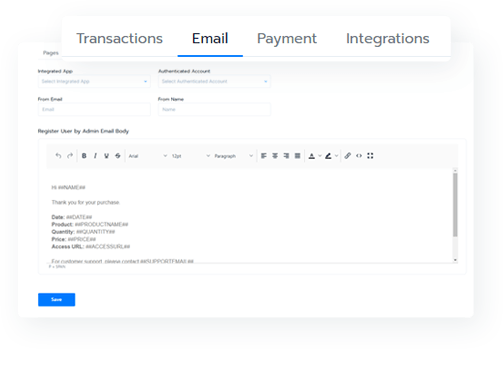 Send custom transaction  receipts Send custom transaction  receipts
