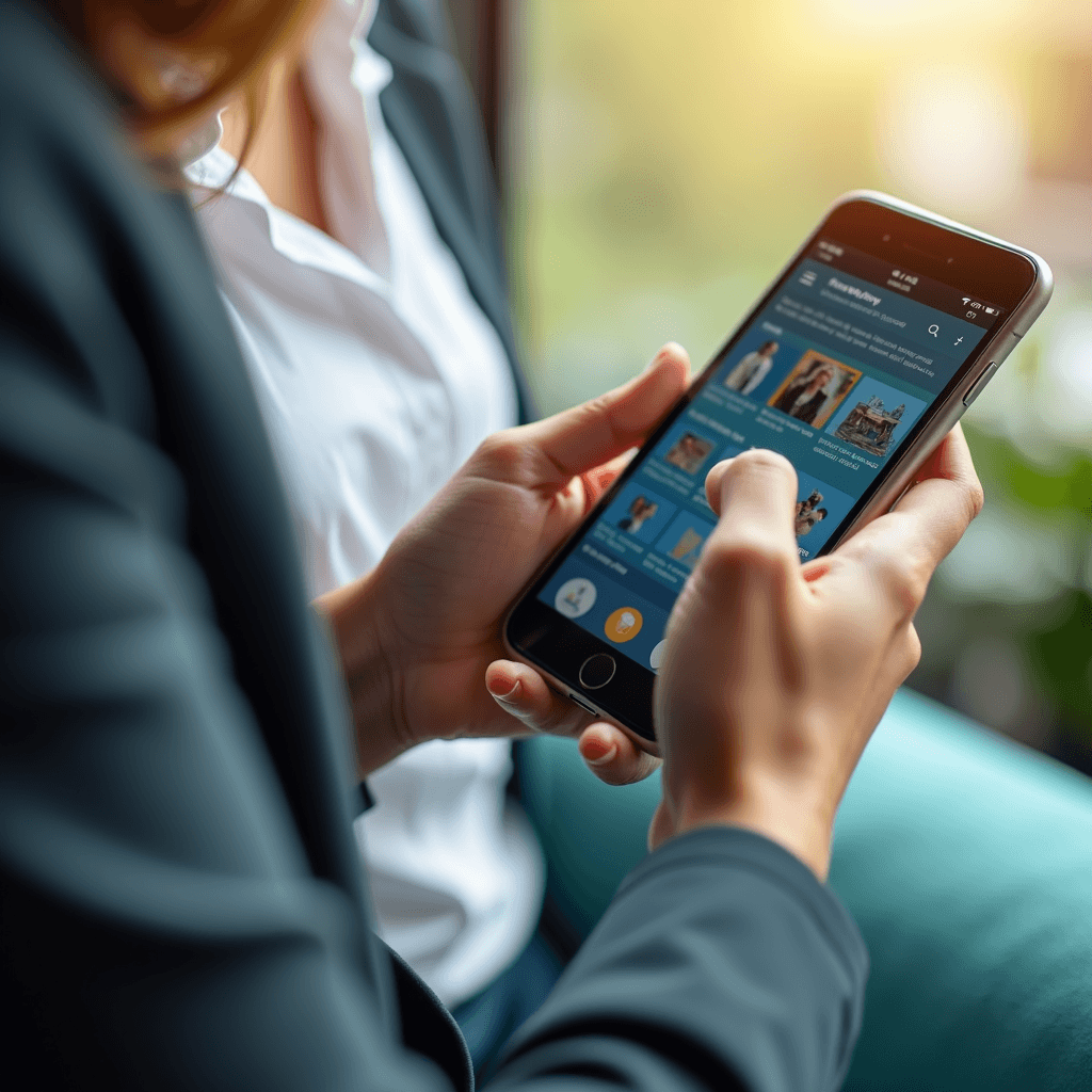 mobile-friendly website interface with touch-friendly menus and clean design elements