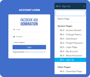 Switch between pages