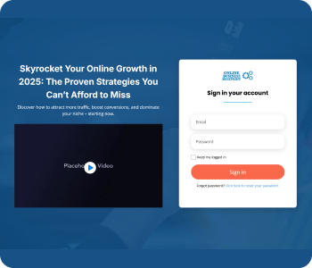 Promote an upcoming webinar on your login page