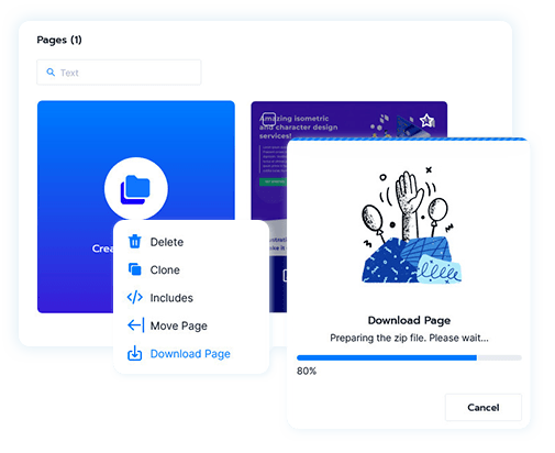 Download and host your pages
