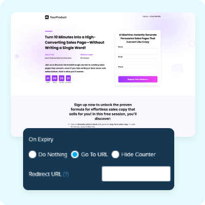 Redirect your page elsewhere