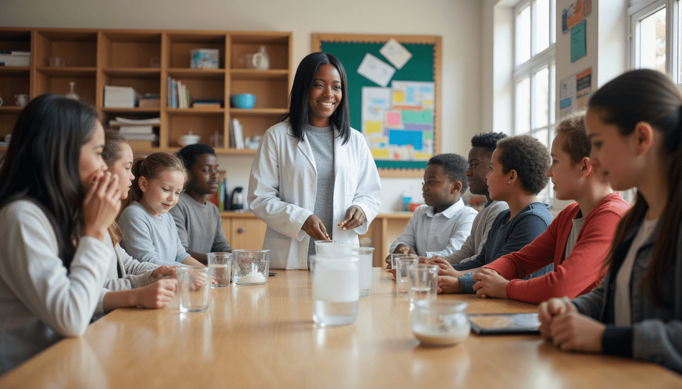 Children participating in homeschool learning activity