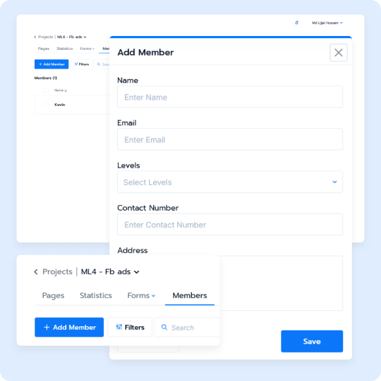 Register new members
