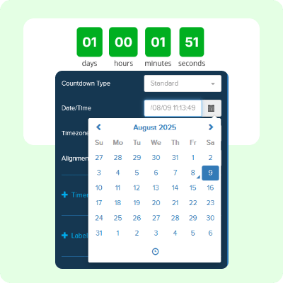 Set countdown timers to disappear