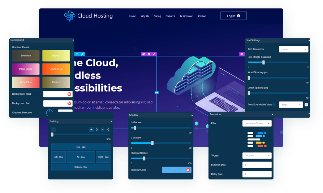 Customize landing pages