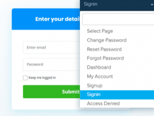 Switch between pages