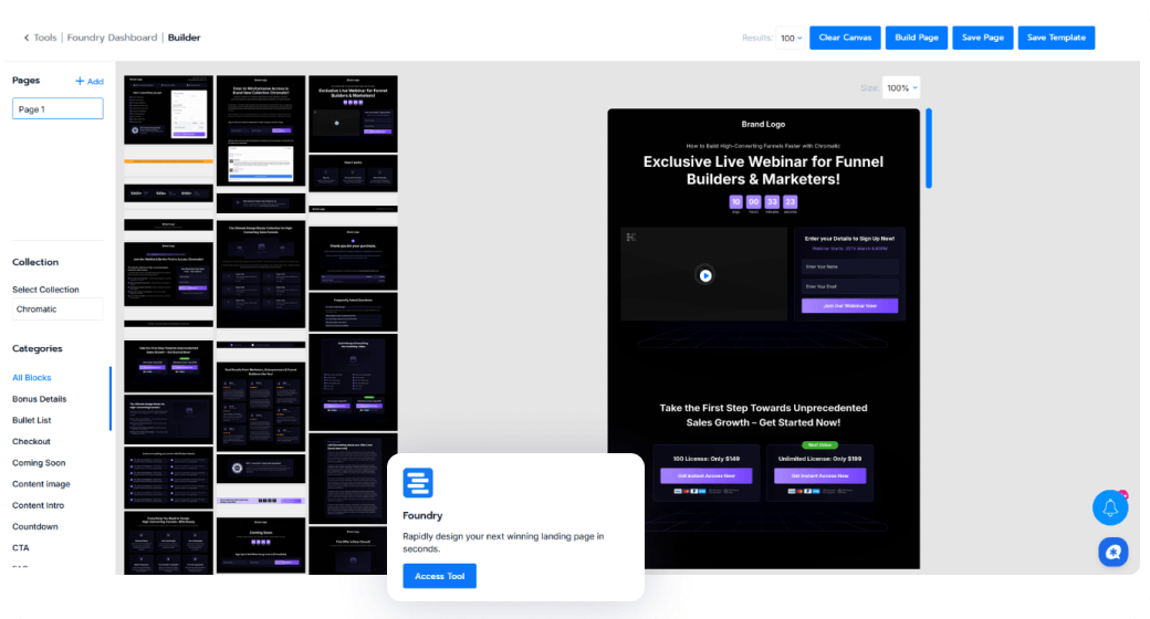 Foundry Builder Screenshot