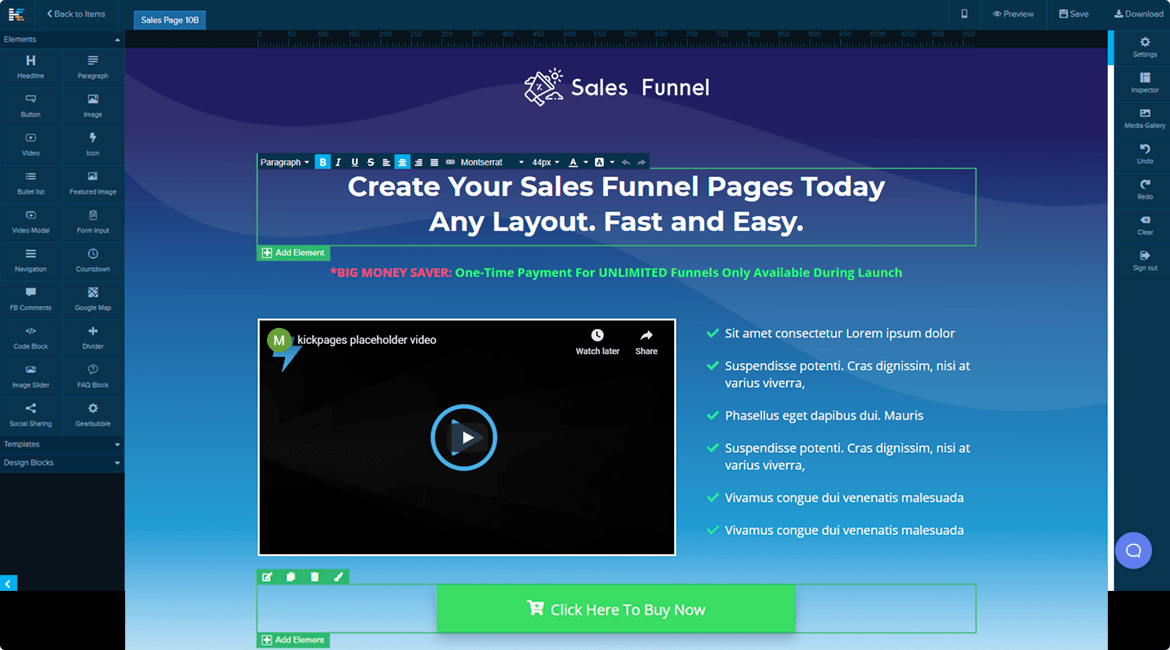 Customize your funnel pages with your content Customize your funnel pages with your content
