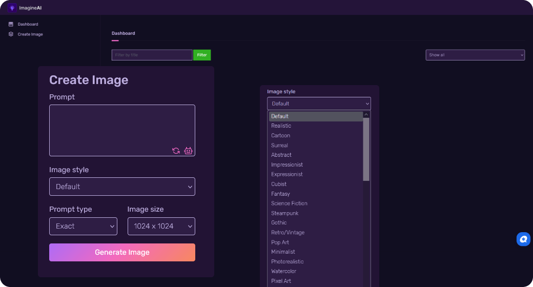 ImagineAI Screenshot