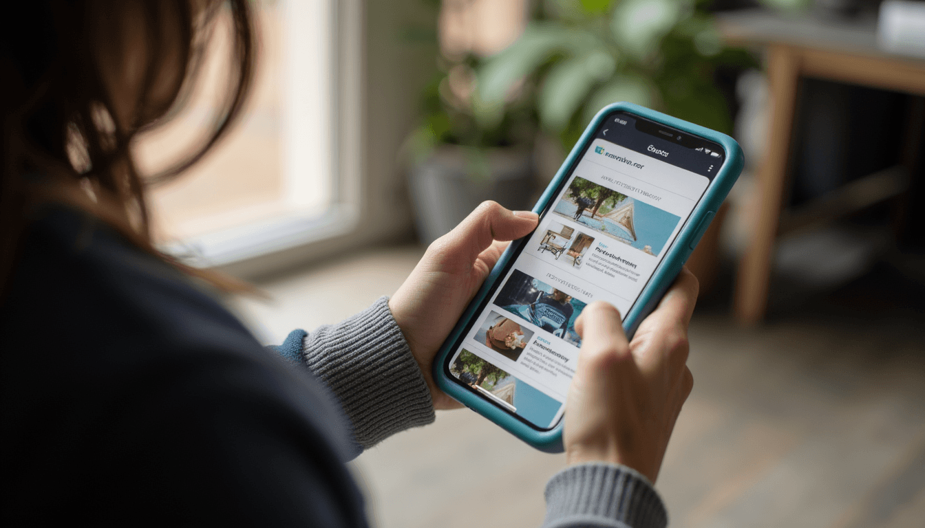 small business customer reading email newsletter in South Carolina