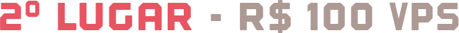 2º lugar - R$100 VPS