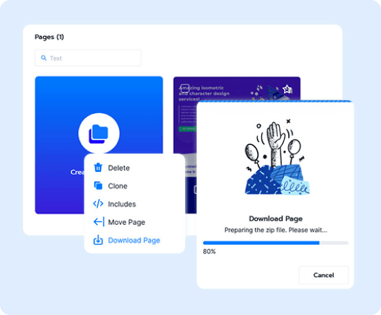 Download and host your pages