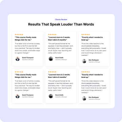 Social Proof Testimonials